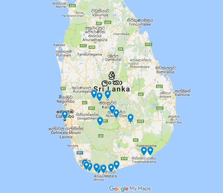 Sri Lanka map